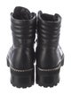The Kooples Leather Chain-Link Accents Combat Boots
