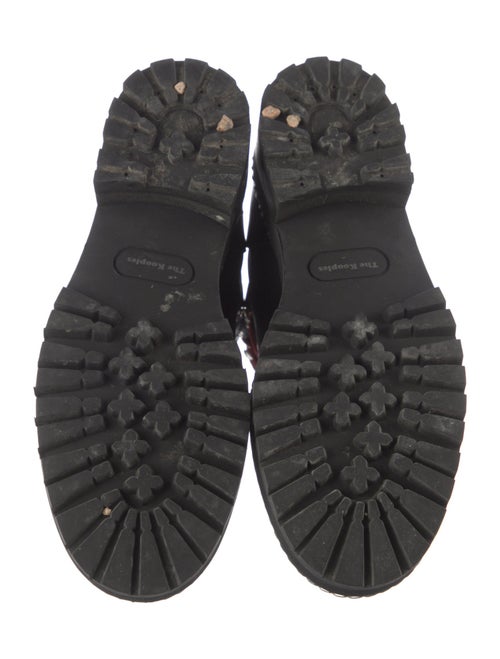 The Kooples Leather Chain-Link Accents Combat Boots