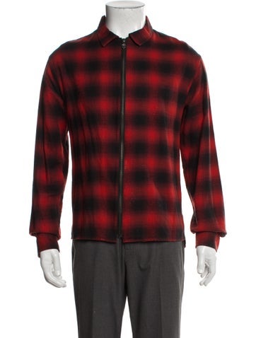 The Kooples Outerwear Plaid Print Bomber Jacket S