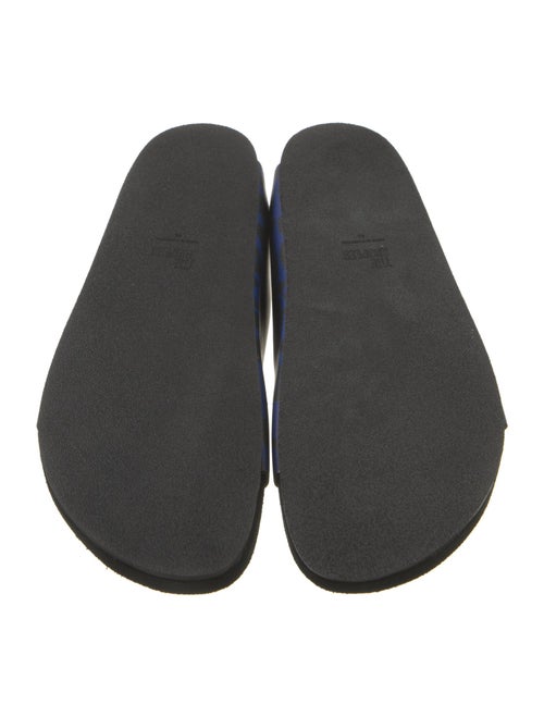 The Kooples Leather Animal Print Slides