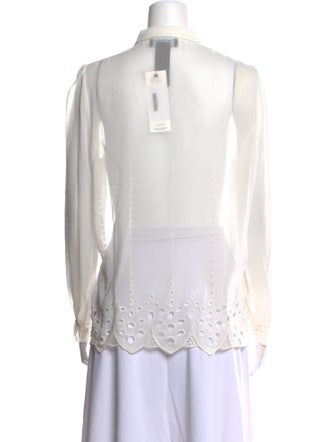 The Kooples Long Sleeve Button-Up Top