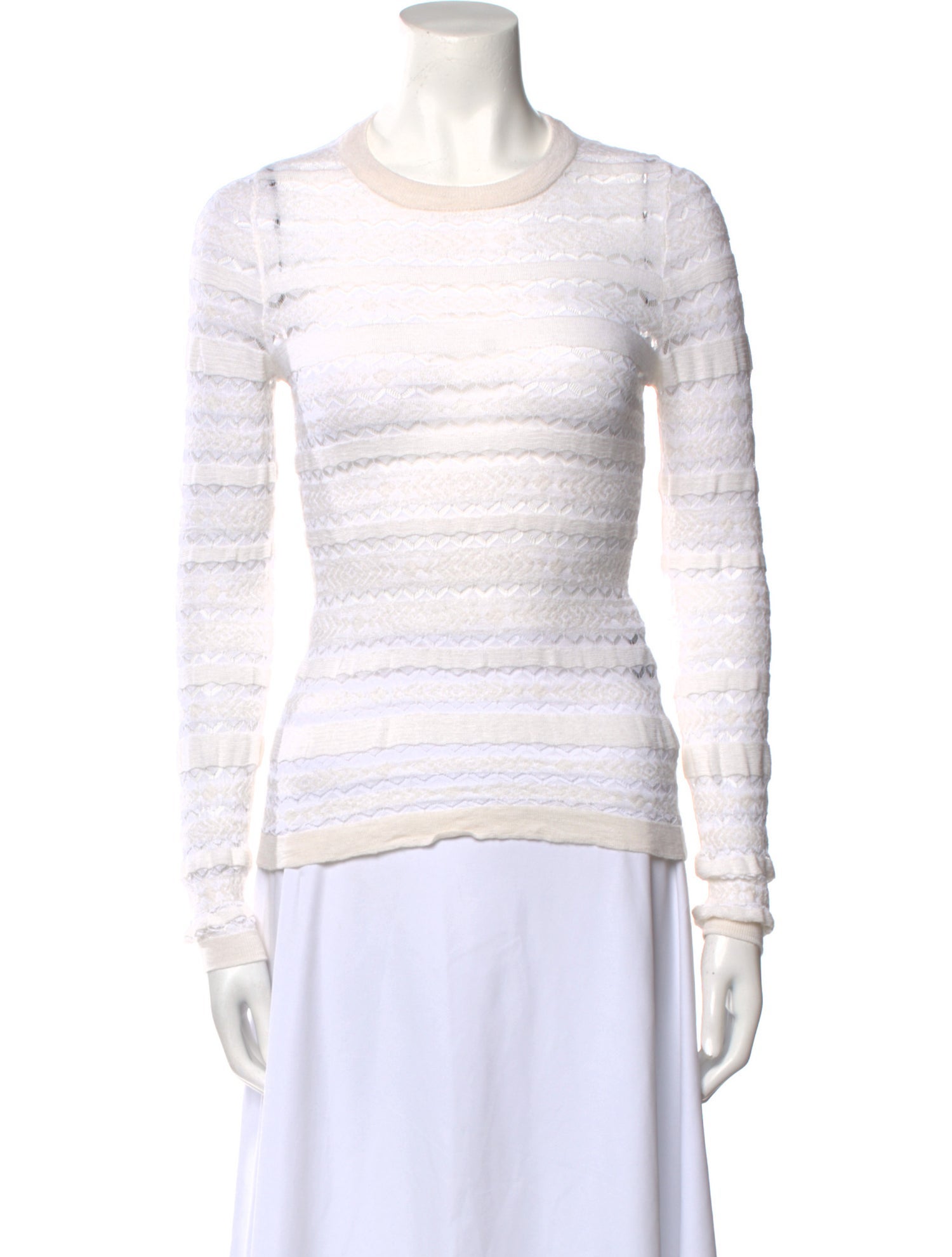 The Kooples Patterned Crew Neck Sweater