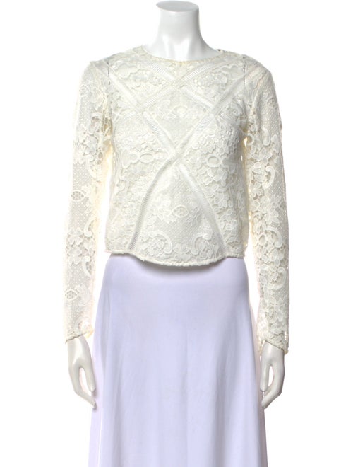 The Kooples Bateau Neckline Long Sleeve Crop Top