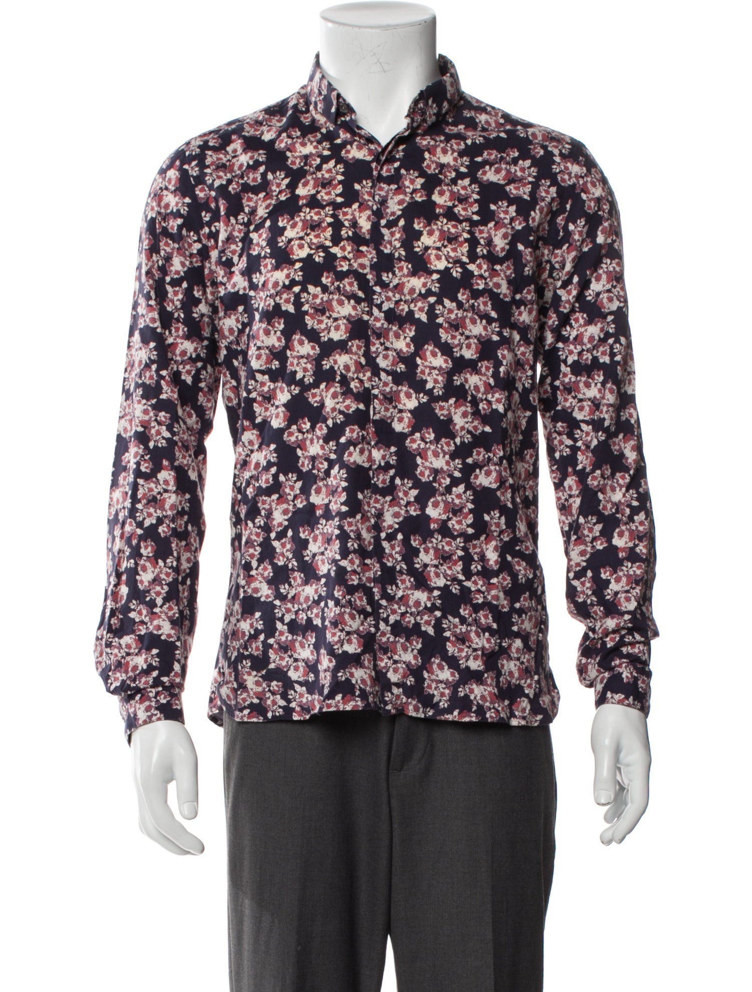 The Kooples Floral Print Long Sleeve Shirt