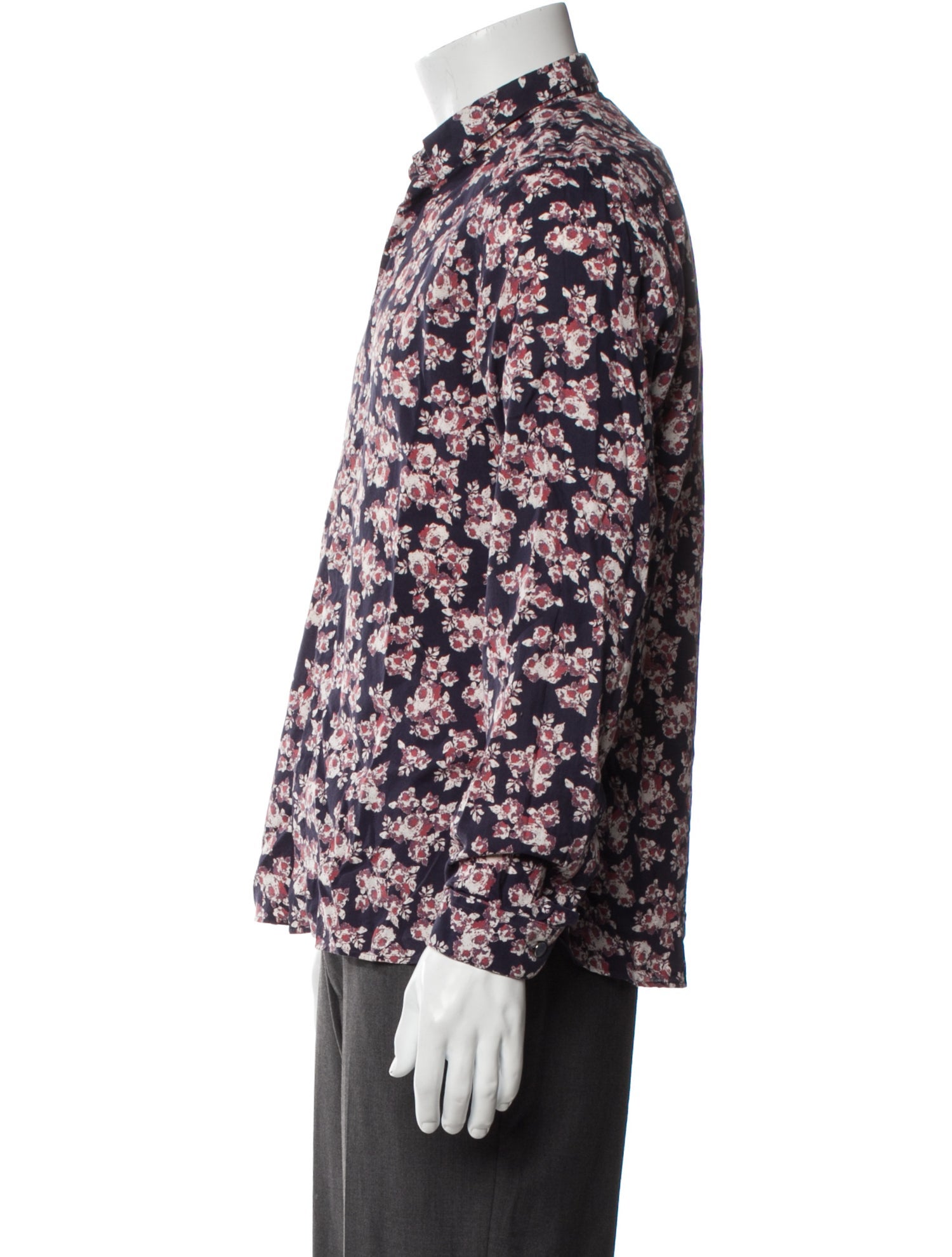 The Kooples Floral Print Long Sleeve Shirt