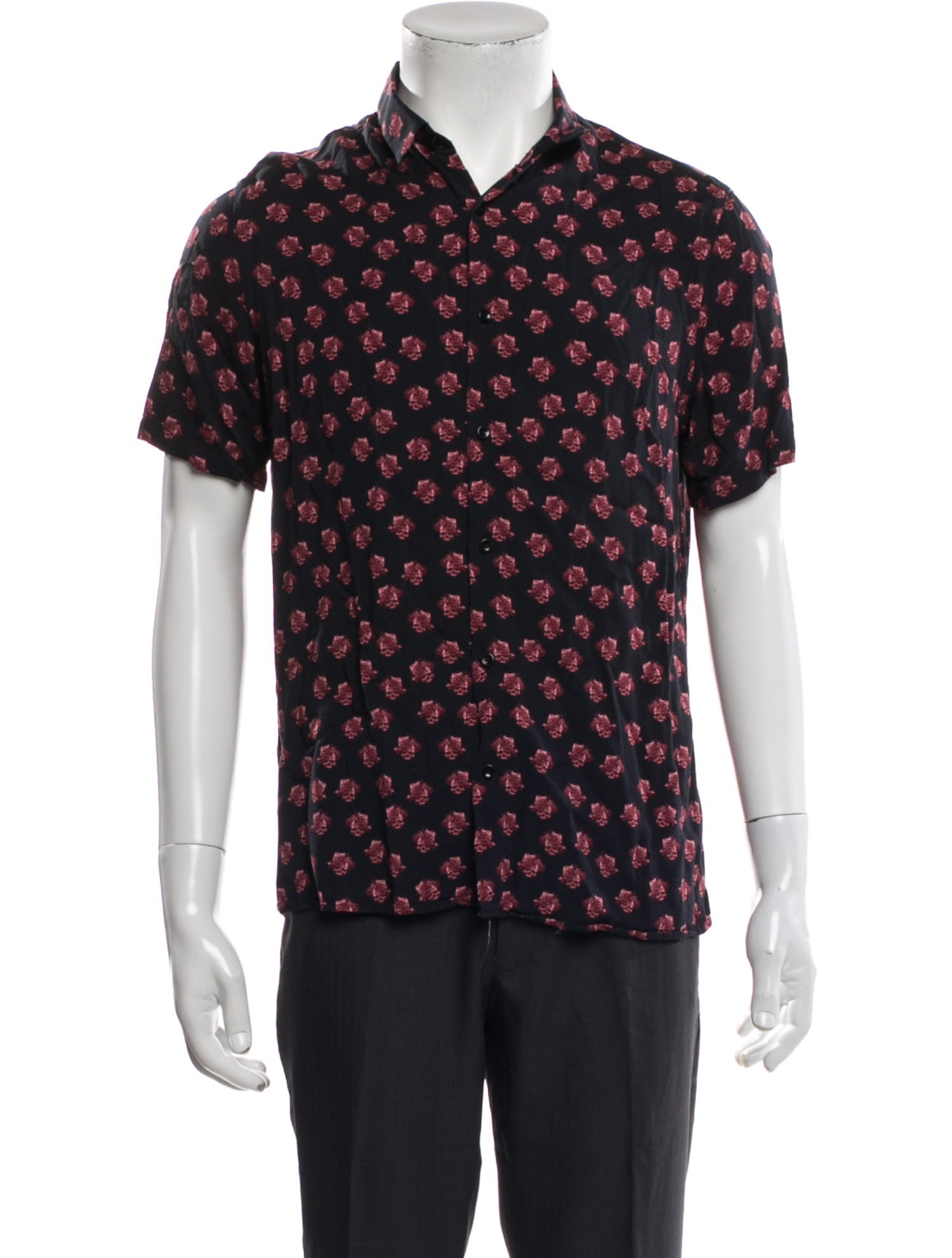 The Kooples Floral Print Short Sleeve Shirt
