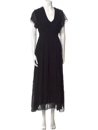 The Kooples V-Neck Long Dress