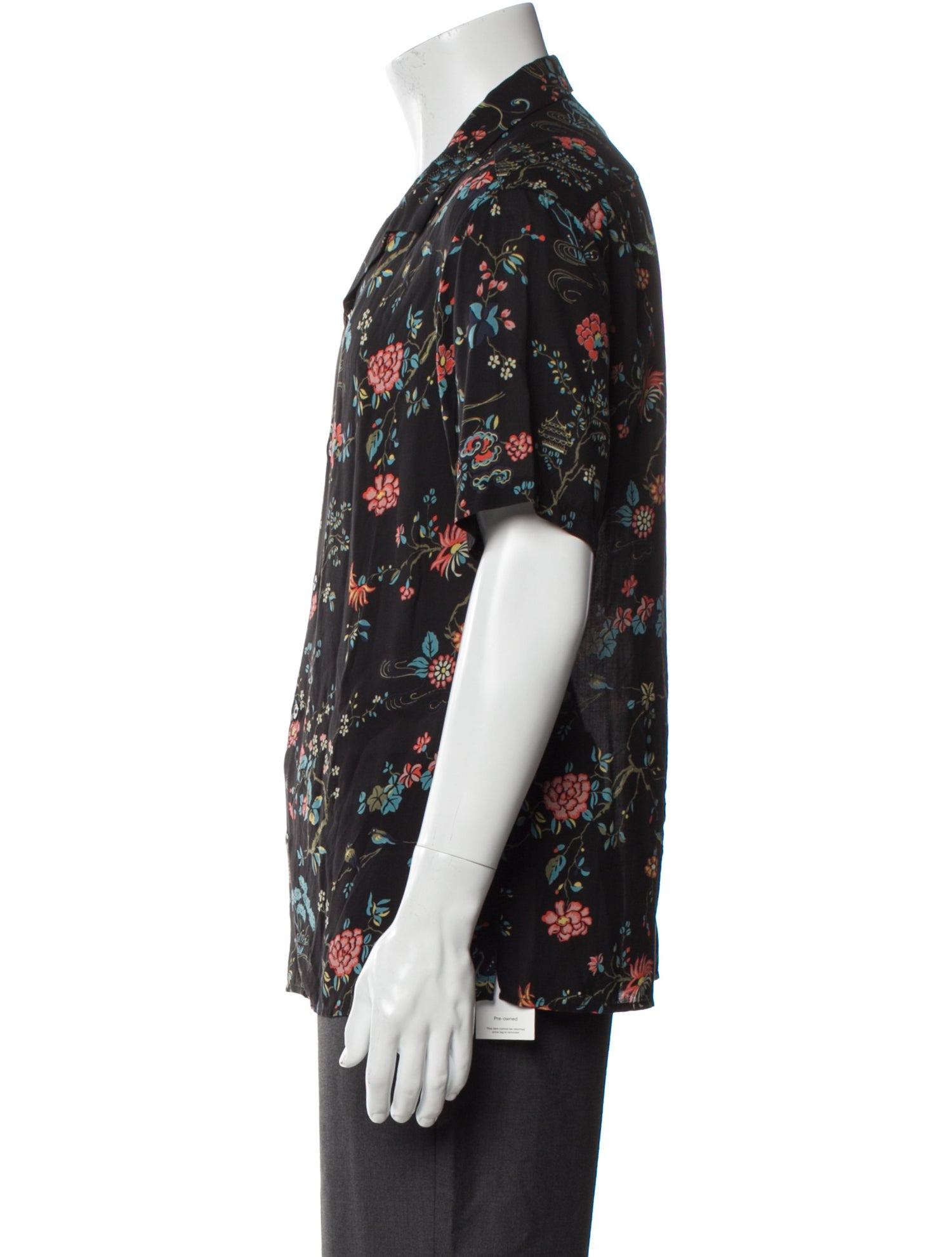 The Kooples Floral Print Short Sleeve Shirt