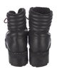 The Kooples Leather Chain-Link Accents Combat Boots