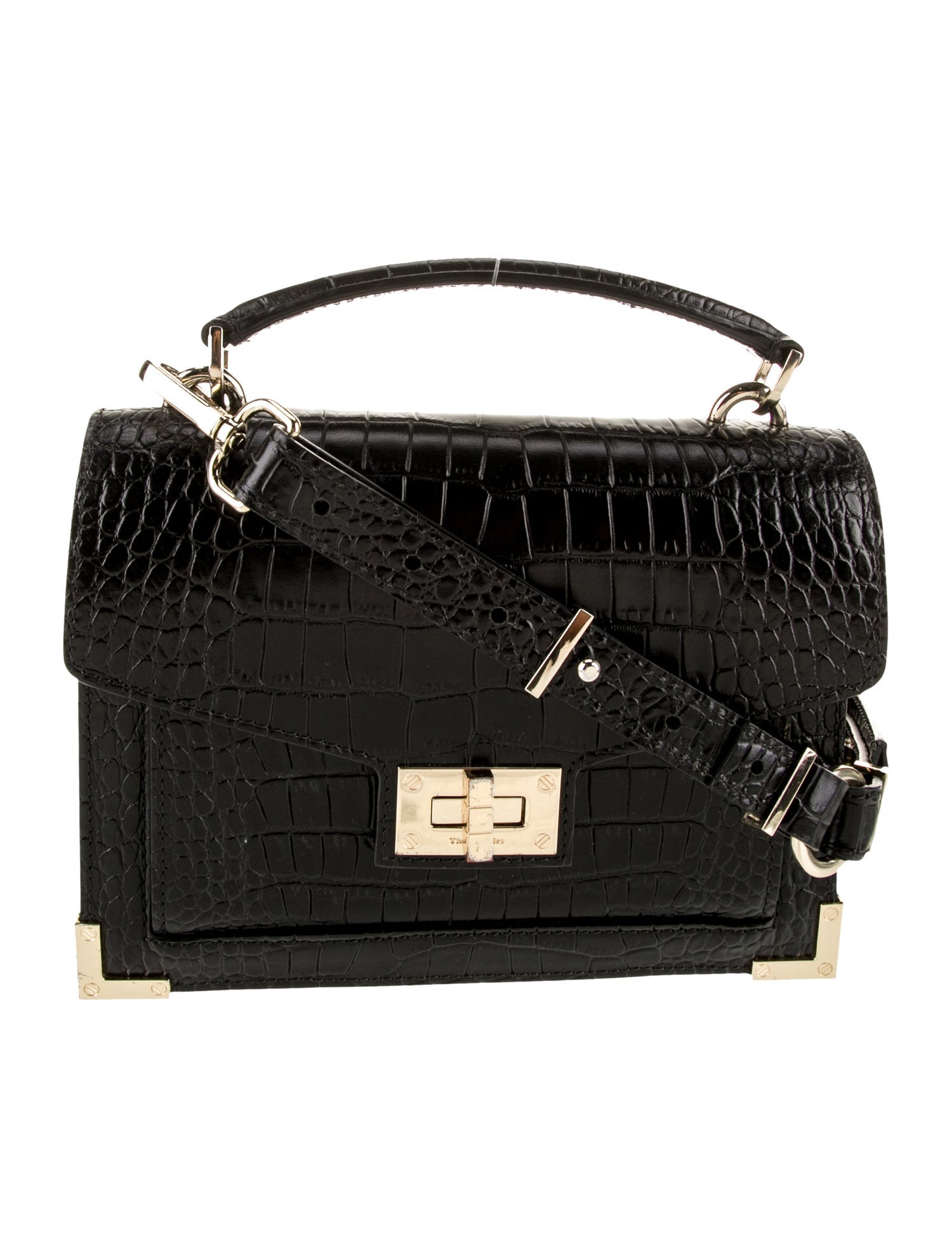 The Kooples Embossed Leather Crossbody Bag