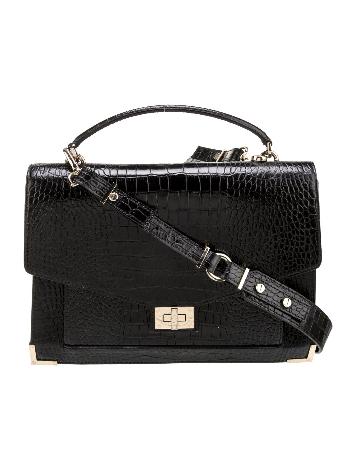 The Kooples Embossed Leather Top Handle Bag