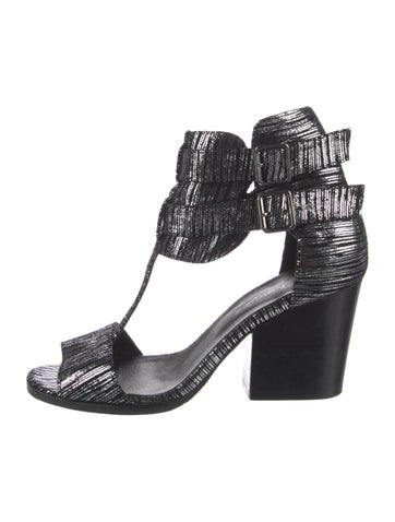 The Kooples Pumps Suede Striped T-Strap FR 37 | 6