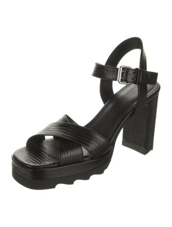 The Kooples Embossed Leather Sandals