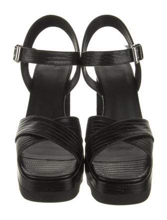 The Kooples Embossed Leather Sandals