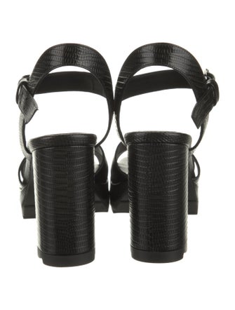 The Kooples Embossed Leather Sandals