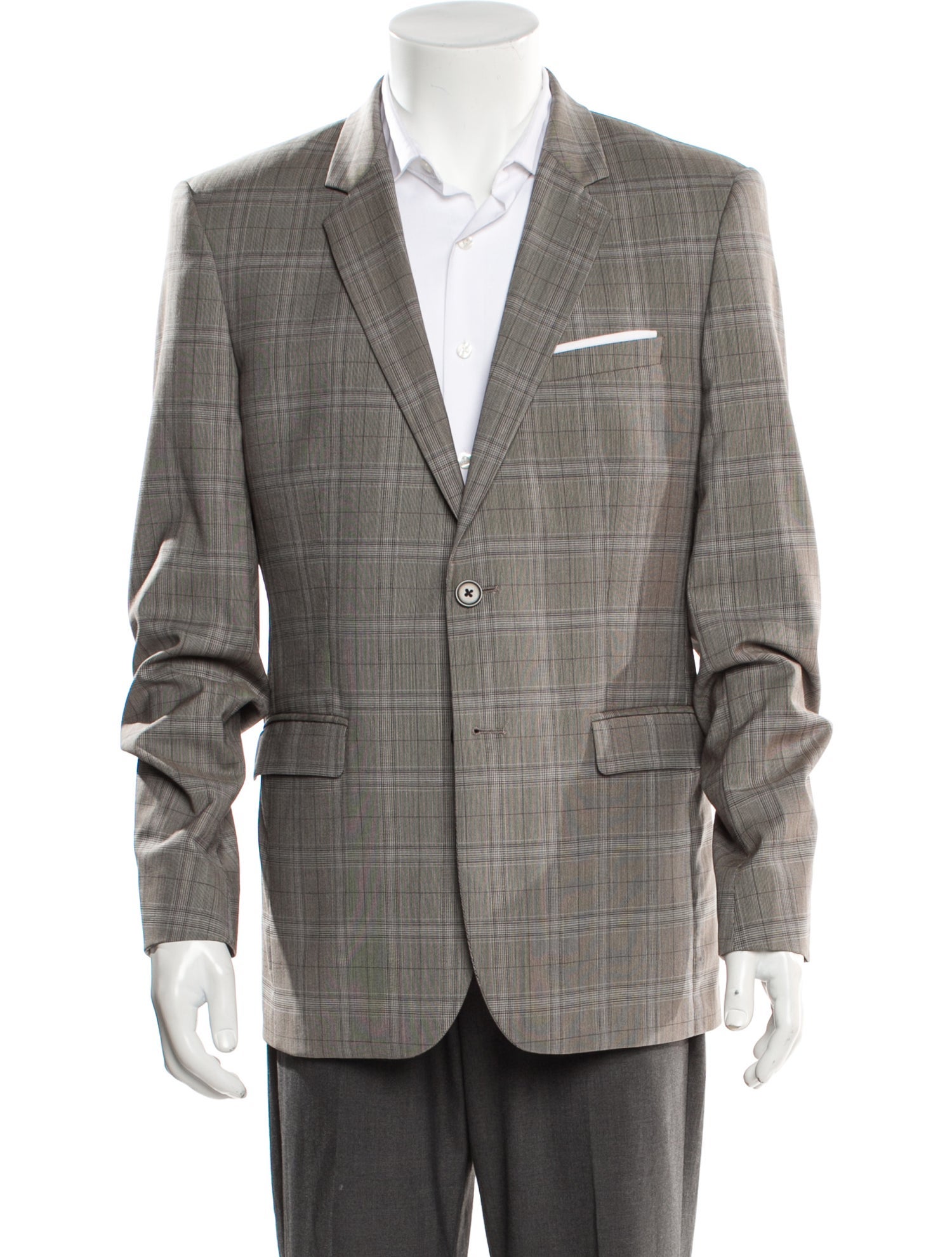 The Kooples Wool Plaid Print Peacoat