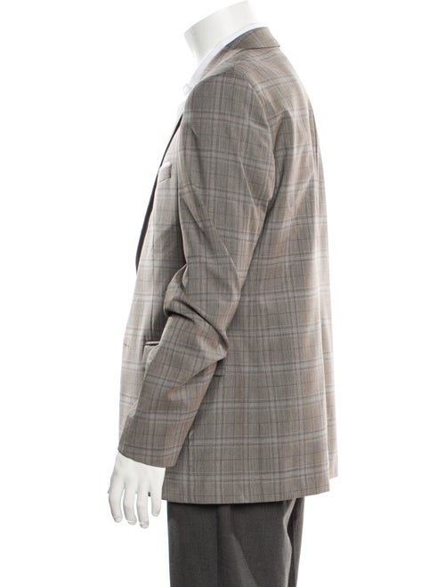 The Kooples Wool Plaid Print Peacoat