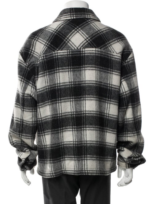 The Kooples Wool Plaid Print Trucker Jacket
