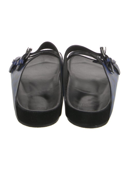 The Kooples Leather Animal Print Slides