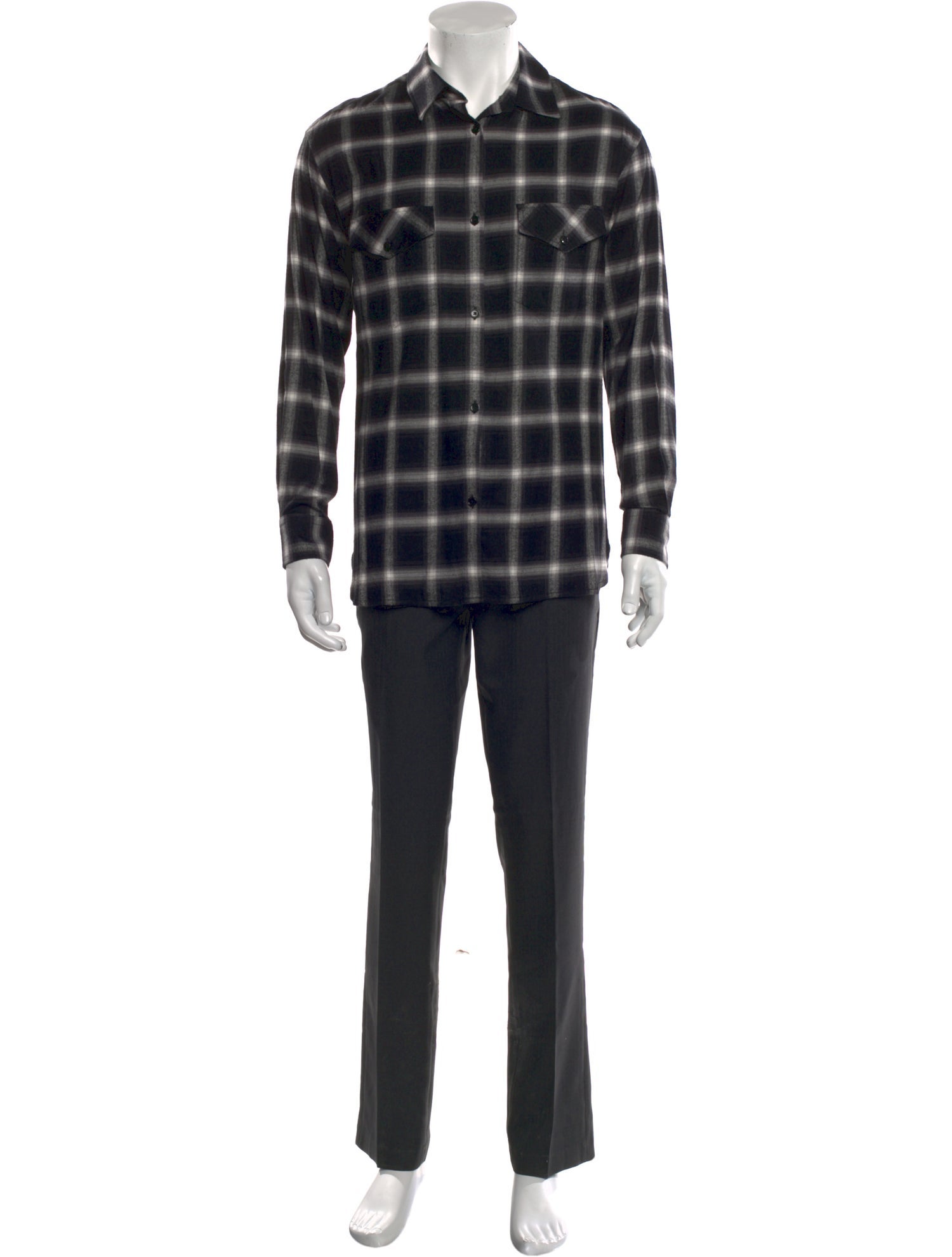 The Kooples Plaid Print Long Sleeve Shirt