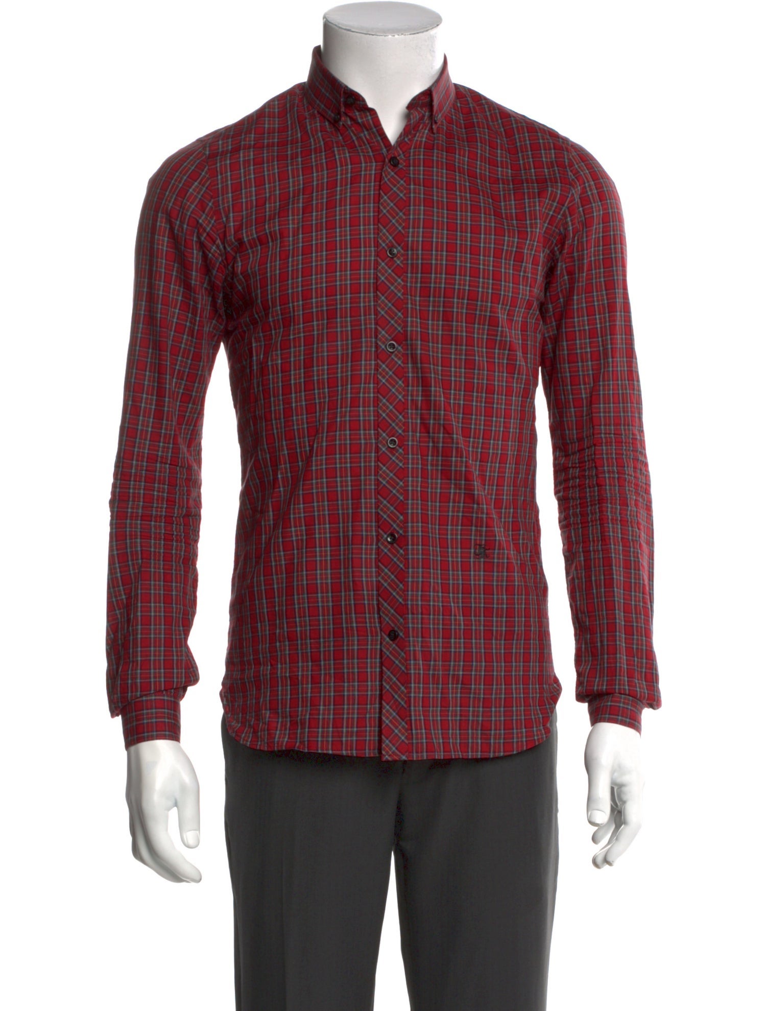 The Kooples Plaid Print Long Sleeve Dress Shirt