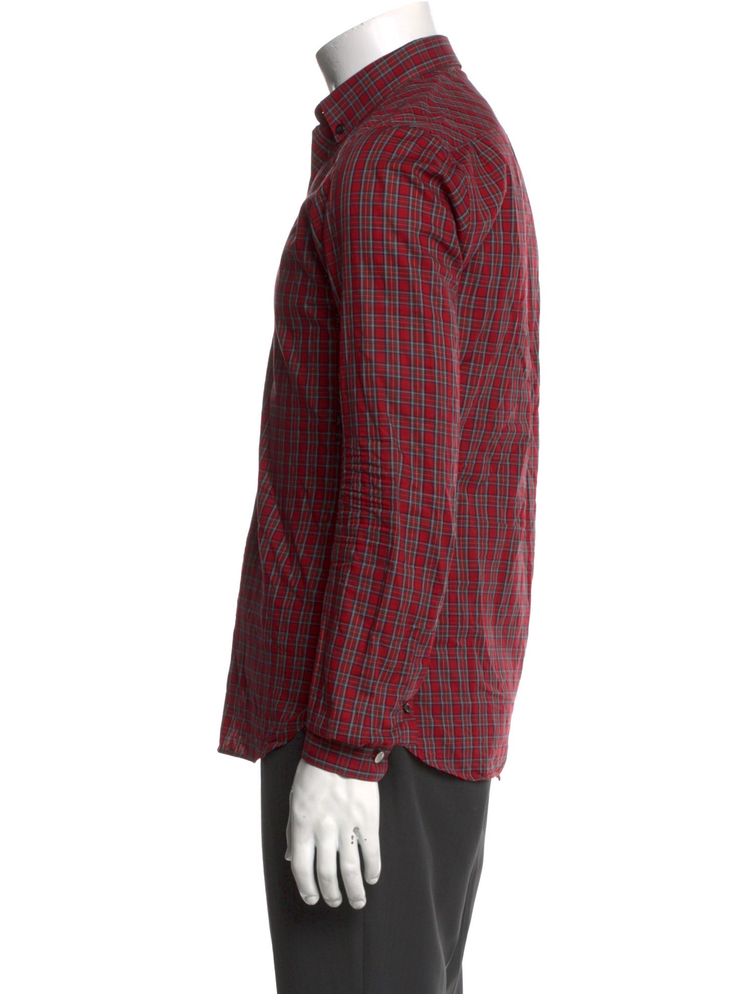 The Kooples Plaid Print Long Sleeve Dress Shirt