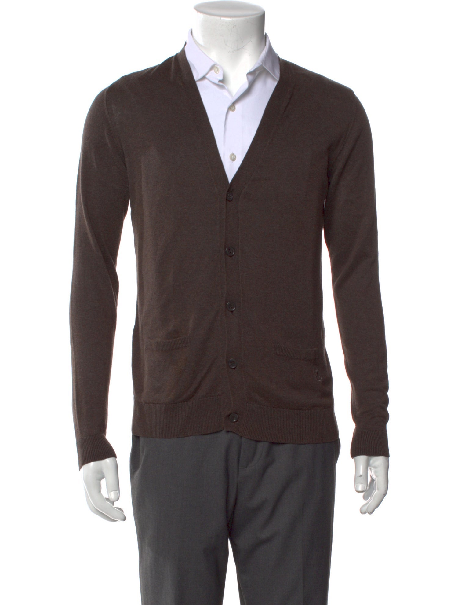 The Kooples V-Neck Long Sleeve Cardigan