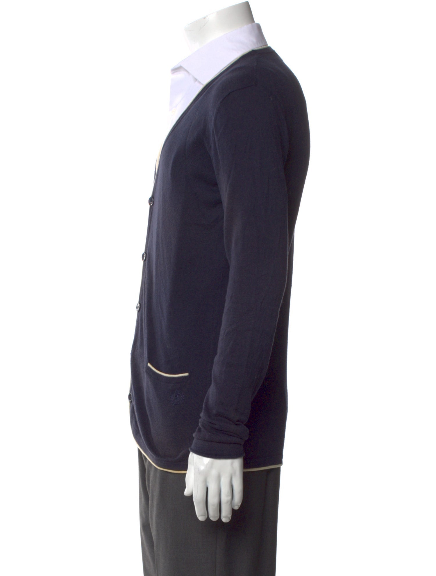 The Kooples Striped V-Neck Cardigan