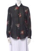 The Kooples Floral Print Long Sleeve Button-Up Top