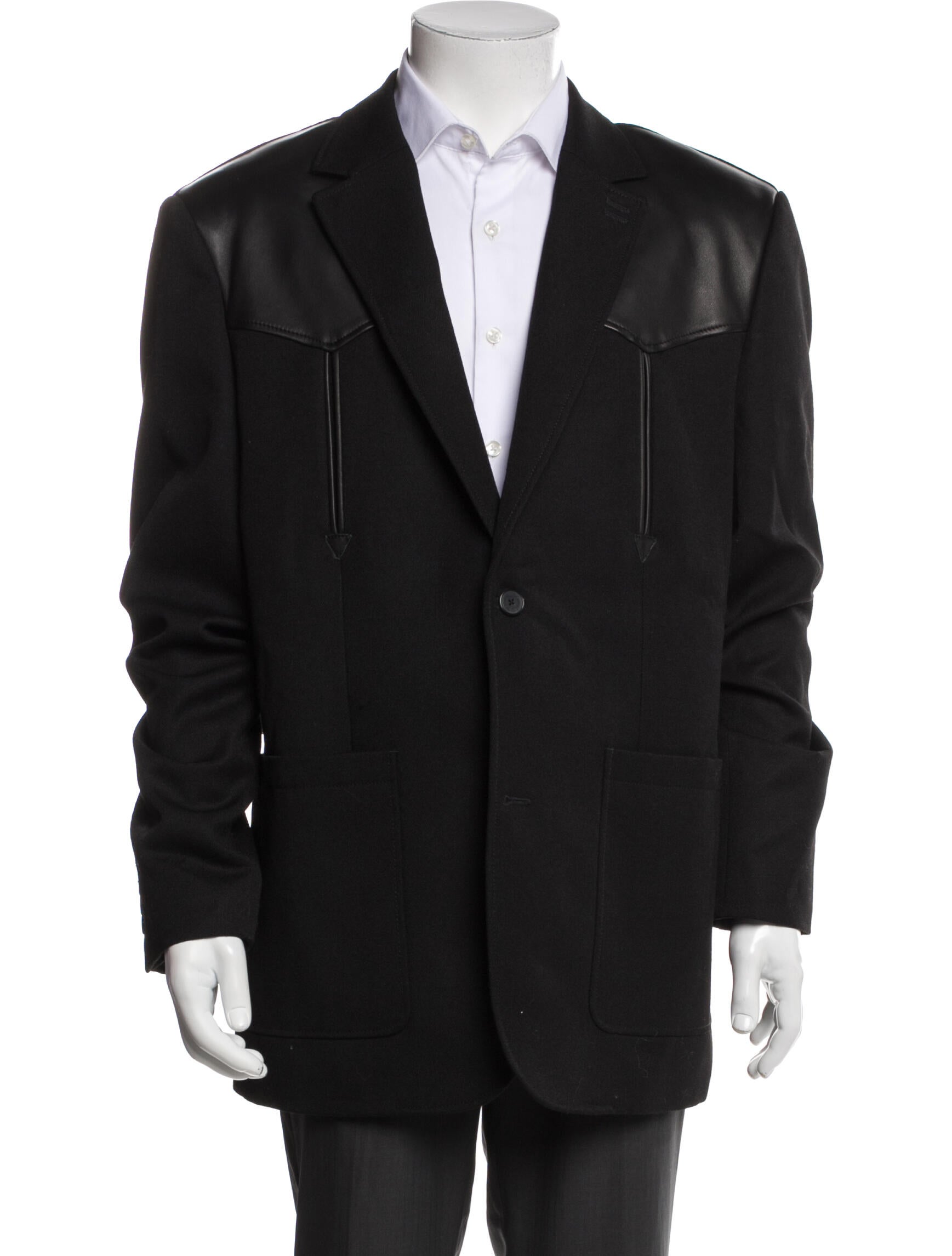 The Kooples Wool Leather Trim Embellishment Blazer w/ Tags