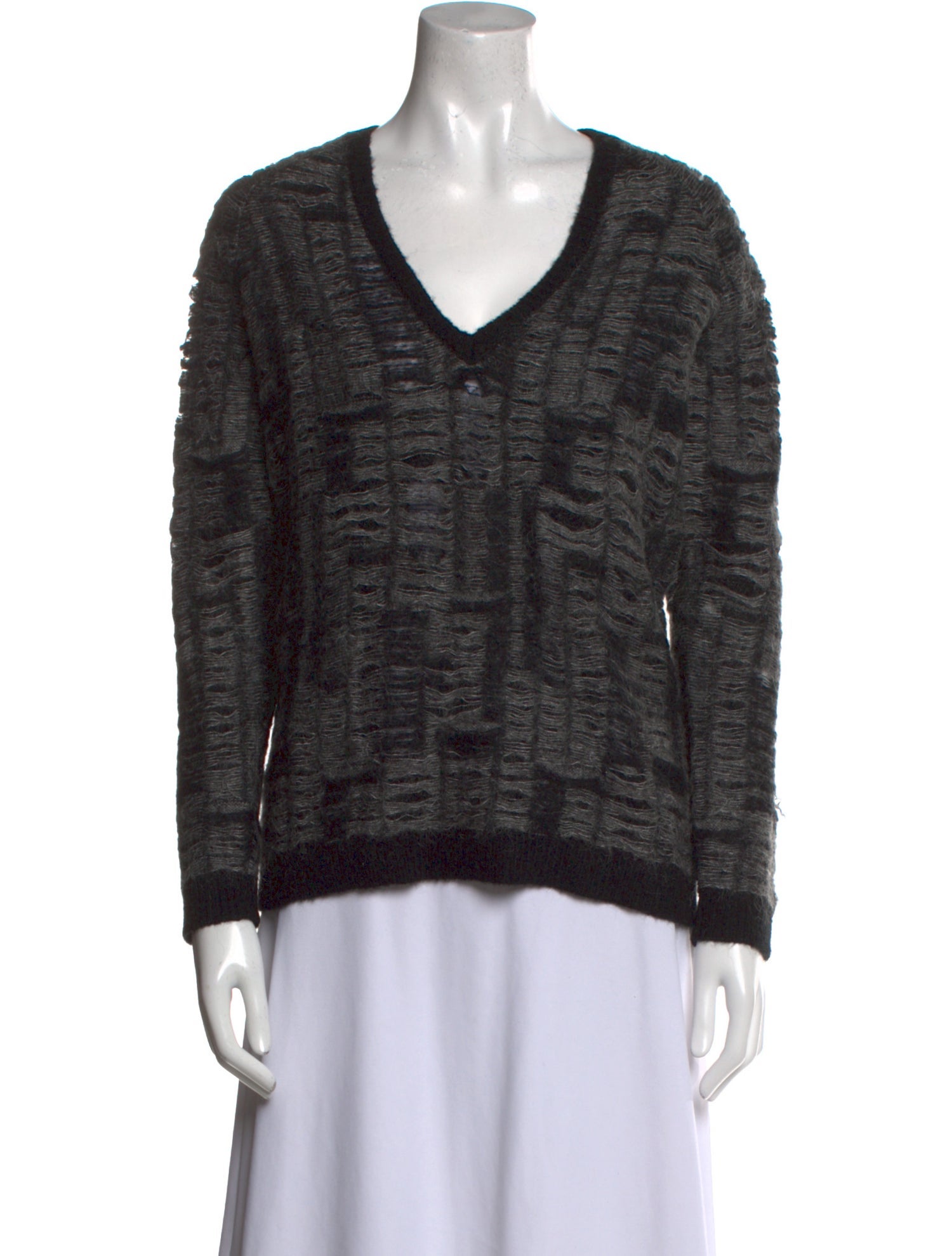 The Kooples Nylon V-Neck Sweater