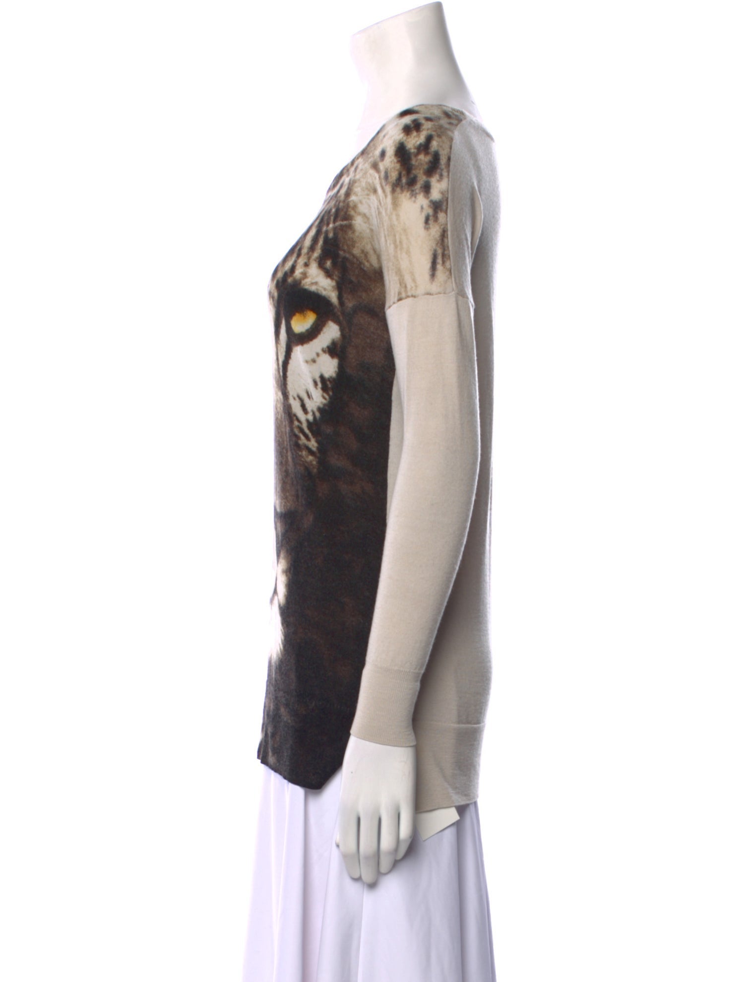 The Kooples Merino Wool Animal Print Sweater