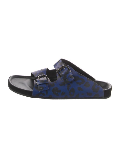 The Kooples Leather Printed Slides