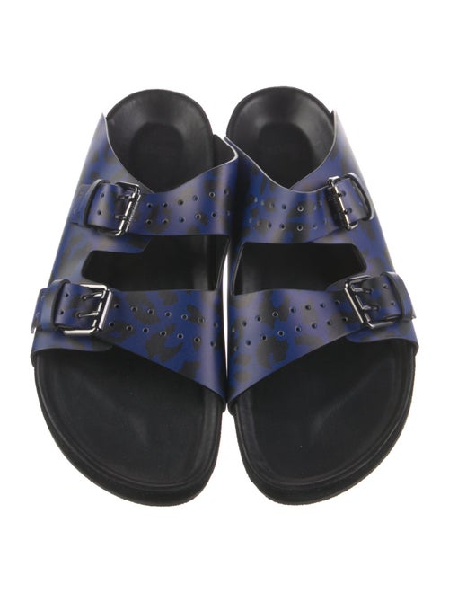 The Kooples Leather Printed Slides