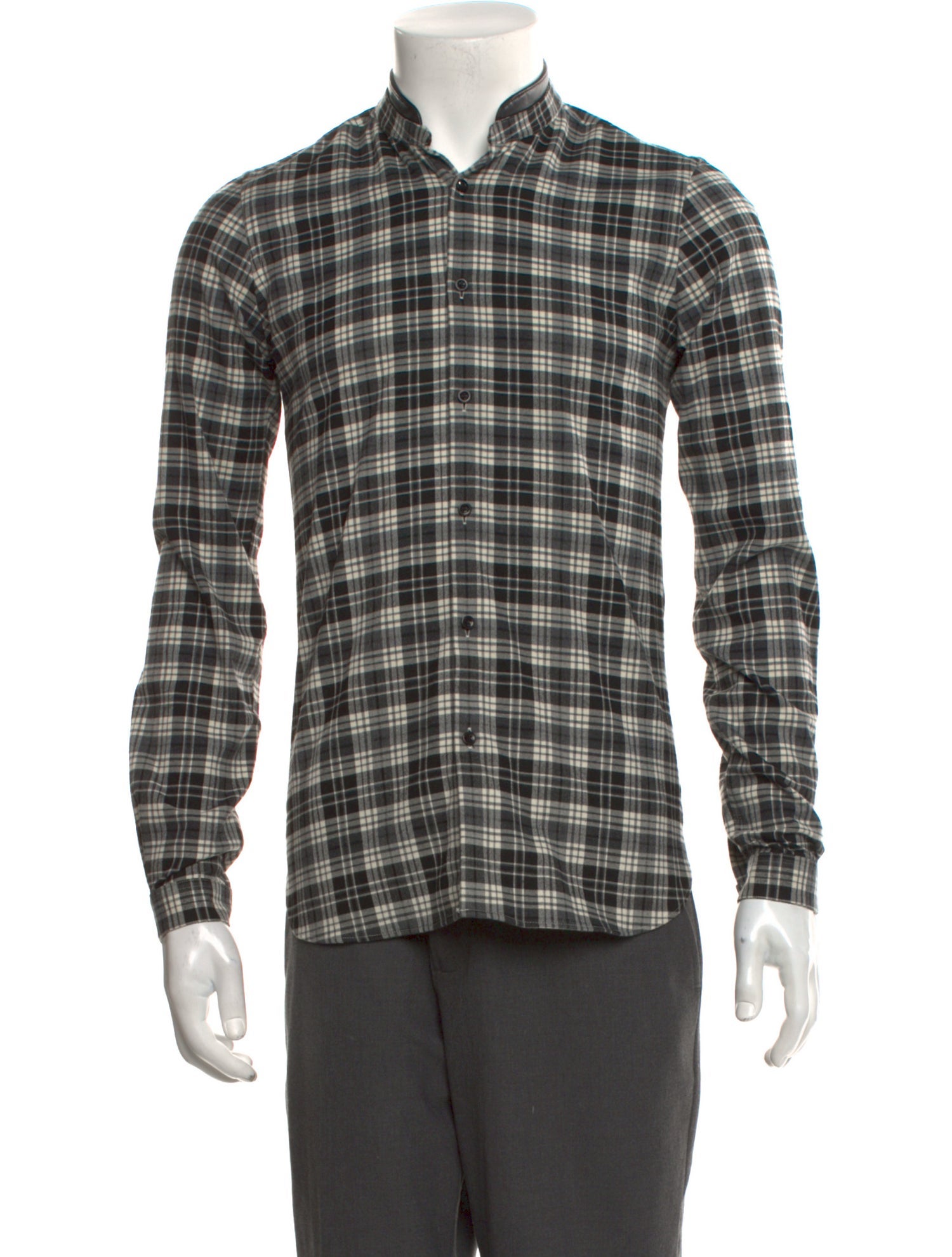The Kooples Plaid Print Long Sleeve Shirt