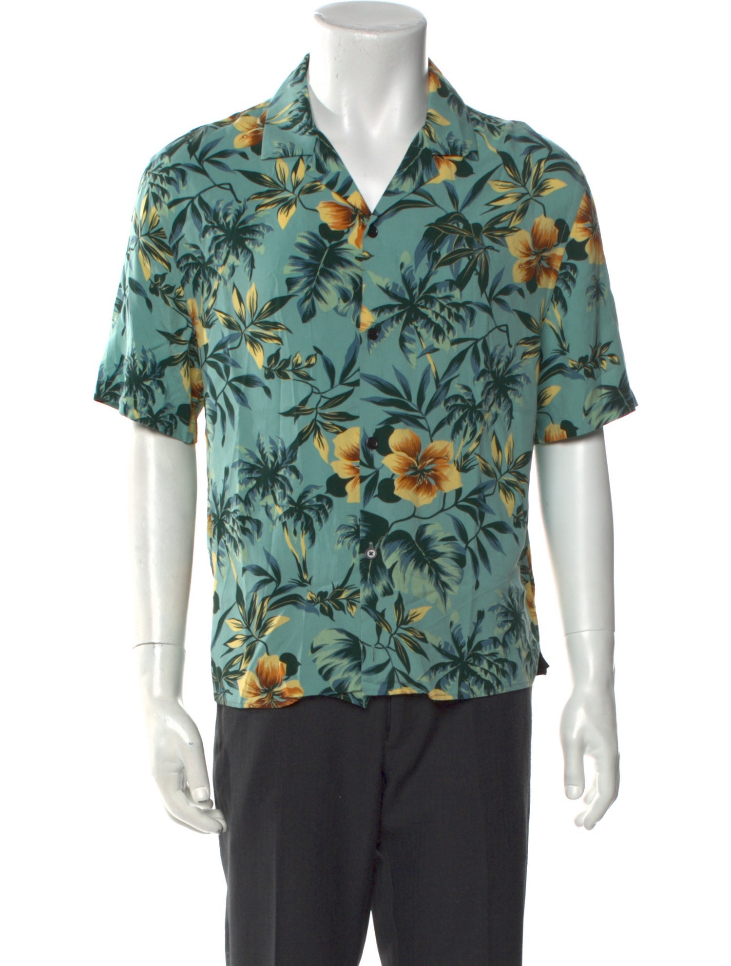 The Kooples Floral Print Short Sleeve Shirt