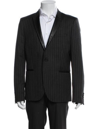 The Kooples Wool and Leather Trim Blazer