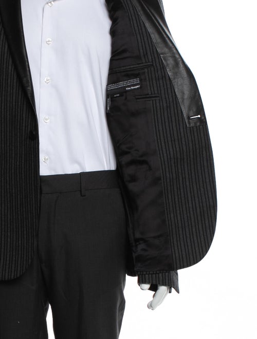 The Kooples Wool and Leather Trim Blazer