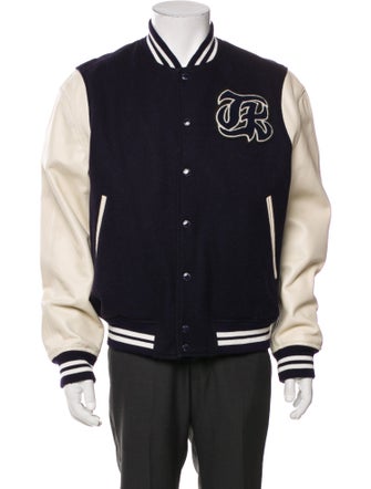 The Kooples Wool Striped Varsity Jacket