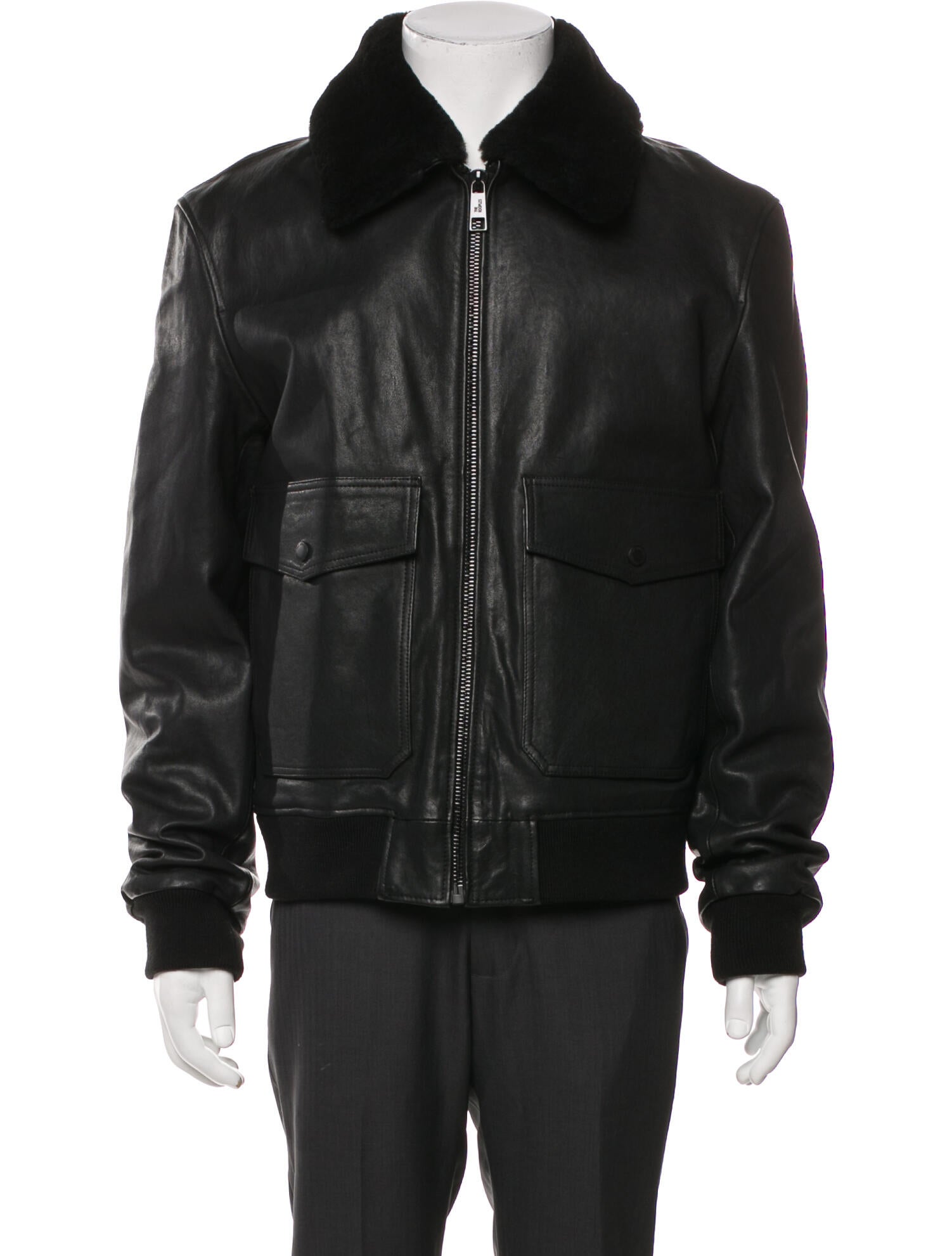 The Kooples Lambskin Bomber Jacket