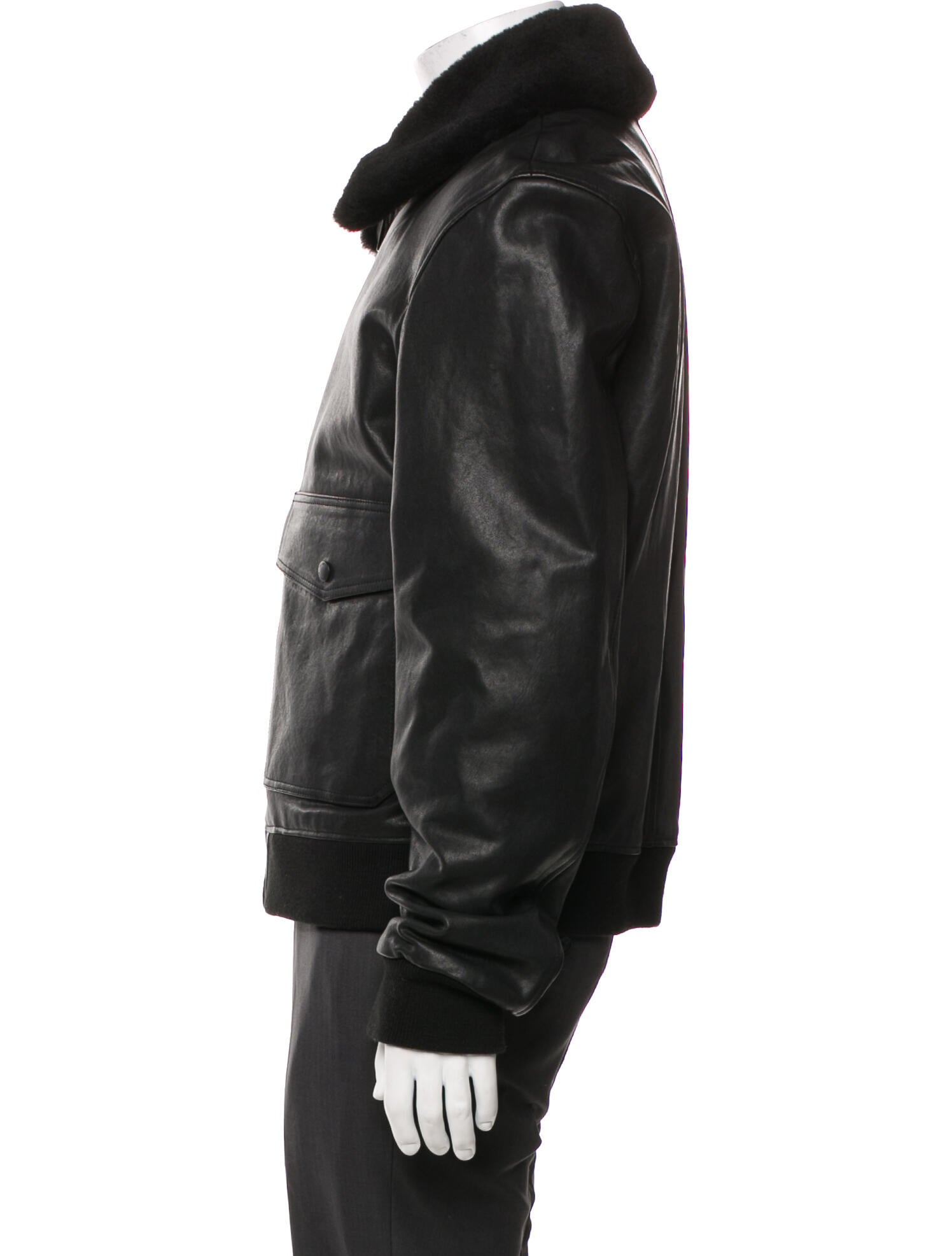 The Kooples Lambskin Bomber Jacket