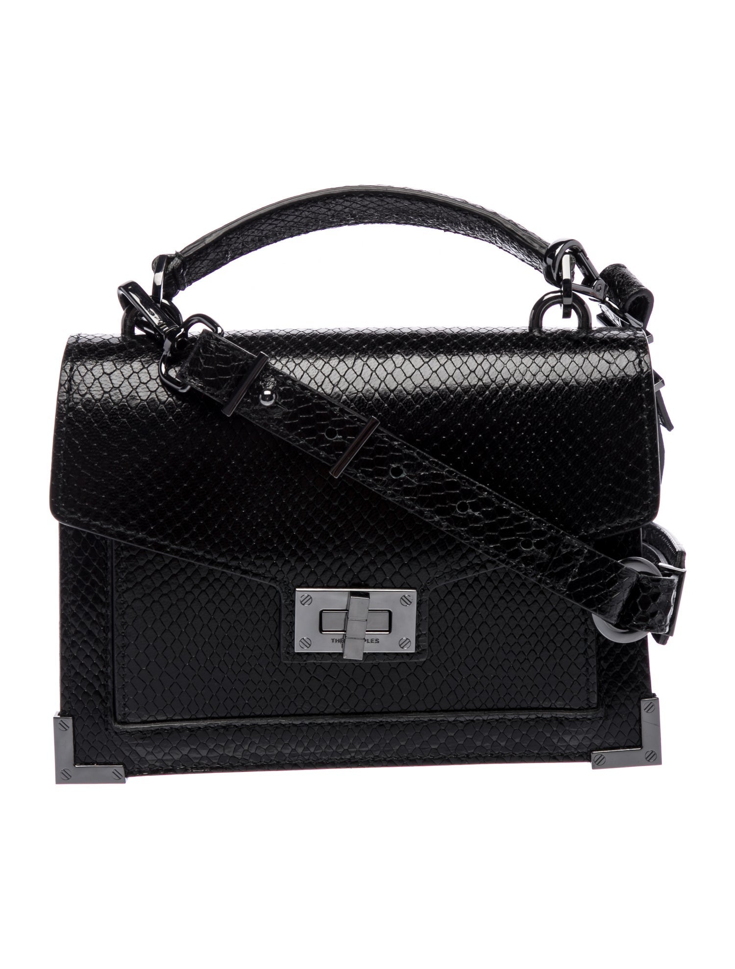 The Kooples Embossed Leather Top Handle Bag