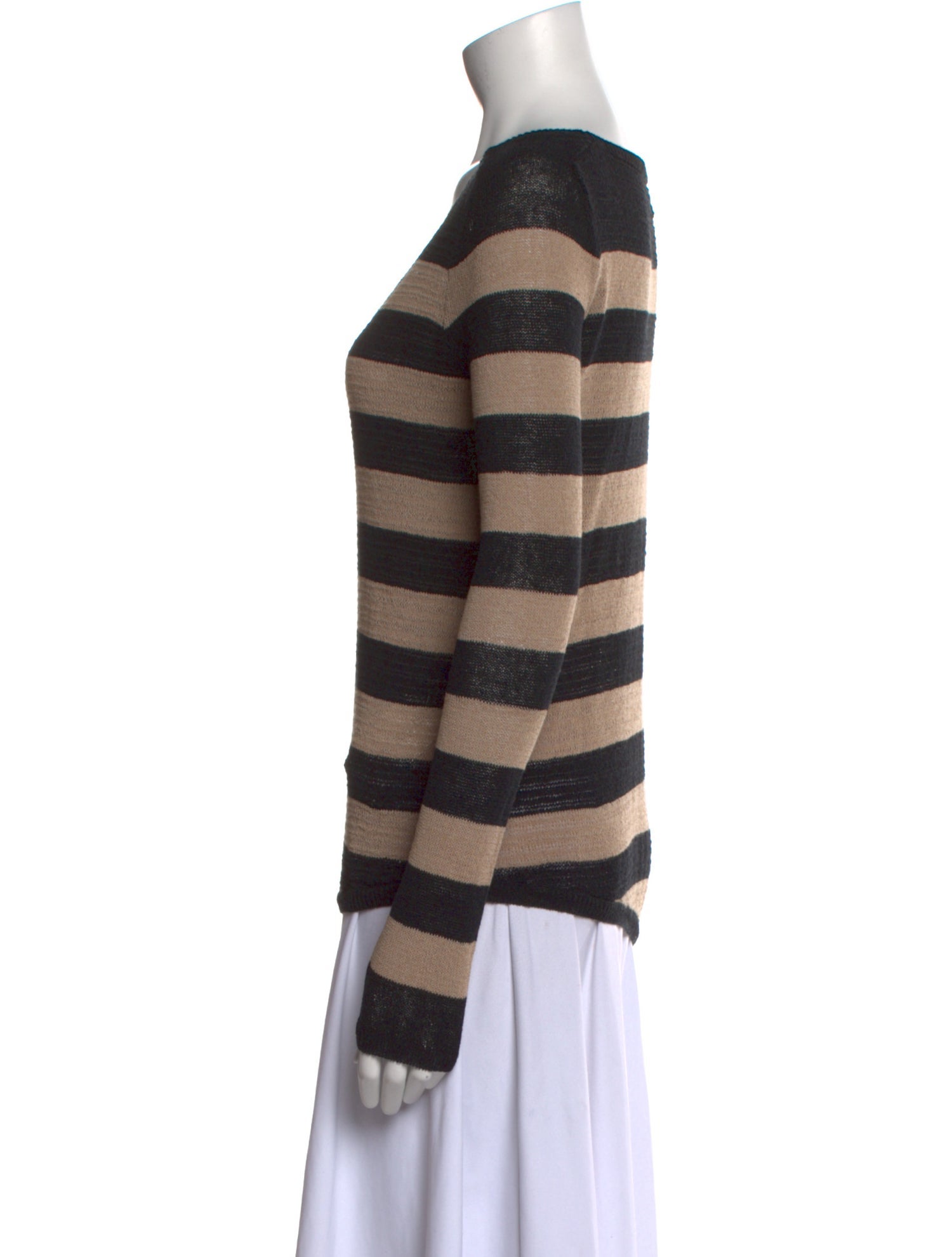 The Kooples Striped Scoop Neck Sweater