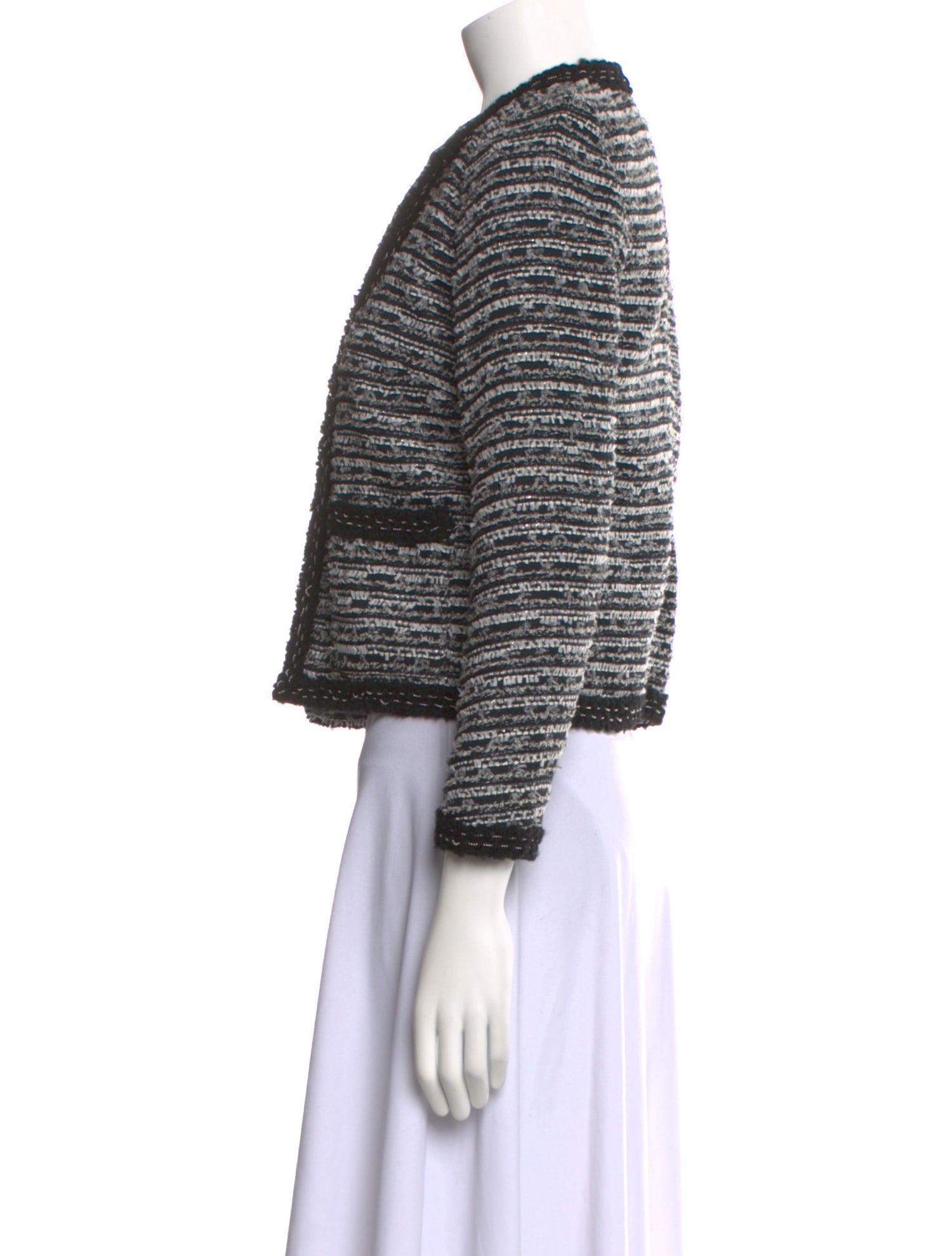 The Kooples Striped Open Front Sweater