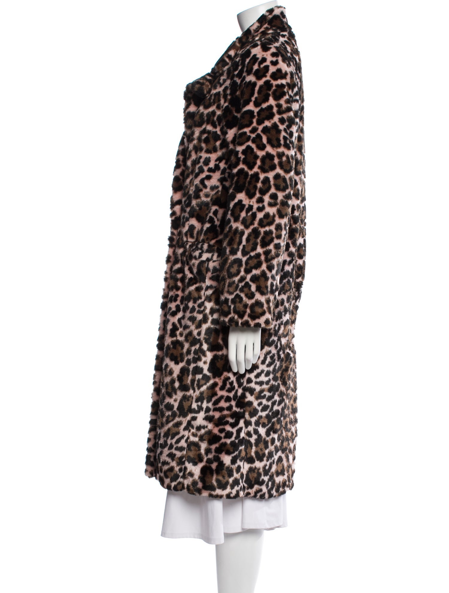 The Kooples Faux Fur Animal Print Faux Fur Coat