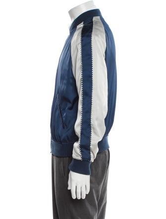 The Kooples Colorblock Pattern Bomber Jacket