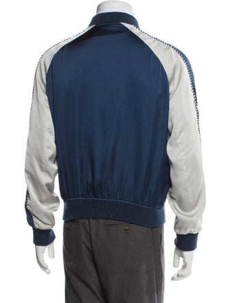 The Kooples Colorblock Pattern Bomber Jacket