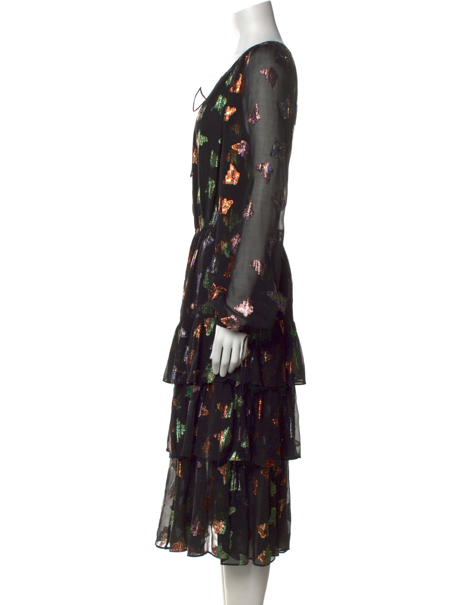 The Kooples Silk Midi Length Dress