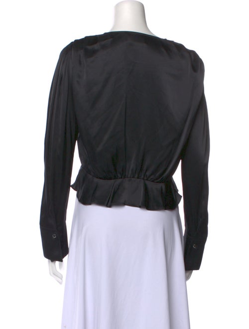 The Kooples Silk V-Neck Crop Top