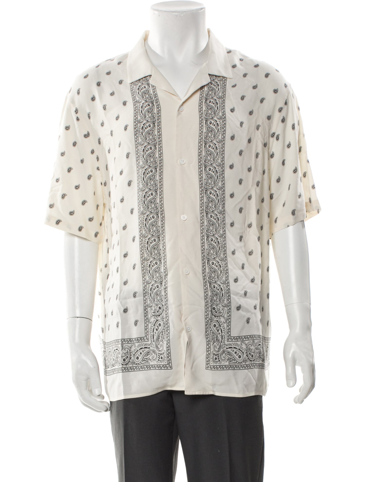 The Kooples Paisley Print Short Sleeve Shirt